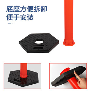 Poteau de signalisation routière en plastique de 60 cm, réfléchissant, flexible, pour la signalisation routière extérieure - Product Image 3