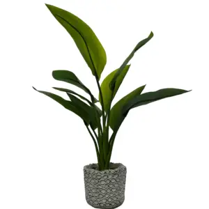 50cm 마다가스카리엔시스 9 잎 여행자의 손바닥 Strelitziaceae 플라스틱 식물 무취 정원 장식 분재 인공 라베날라