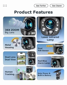 Ubox App ống kính kép 6MP 36x Zoom âm thanh hai chiều ai chụp ảnh nhiệt <span class=keywords><strong>Camera</strong></span> năng lượng mặt trời thẻ nhớ lưu trữ đám mây ngoài trời IP66 không thấm nước - Product Image 5