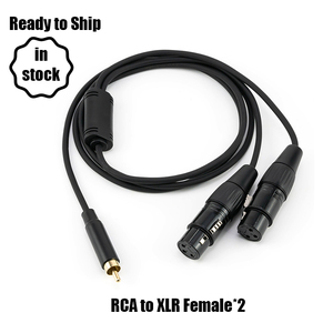 Câble de raccordement audio Yinyu AC066M double micro <span class=keywords><strong>XLR</strong></span> femelle vers <span class=keywords><strong>RCA</strong></span> pour table de mixage, carte son, enceinte active - Product Image 1