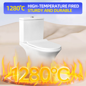 WC monobloc en céramique à chasse siphonique, à poser au sol, personnalisé pour salle de bain - Product Image 5