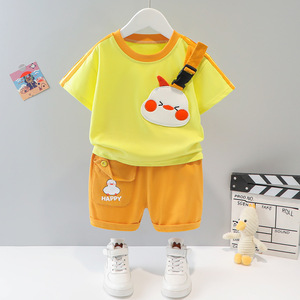 Set di Abbigliamento Estivo per Bambini e Bambine, Maglietta a Maniche Corte con Stampa Animale, Completo Due Pezzi per Bambini da <span class=keywords><strong>1</strong></span> a 4 Anni - Product Image 4