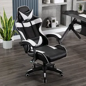 Muebles de oficina para el hogar, silla de cuero pu personalizada de alta calidad, PC, gamer, con reposapiés, 2021