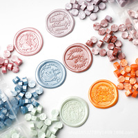 En gros Personnalisé 100 Grains 53 Couleur Octogonale Sac Particules D'étanchéité Multi Couleur Joint Cire Perles