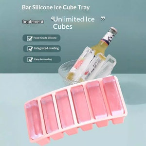 Molde Rectangular de Silicona para Cubitos de Hielo, Seis Compartimentos, Reutilizable, de Grado Alimenticio, Caja para Alimentos Complementarios, Venta al por Mayor - Product Image 5