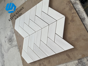 <span class=keywords><strong>Prix</strong></span> d'usine, mosaïque en marbre gris <span class=keywords><strong>chevron</strong></span>, style moderne, carreaux de mosaïque en marbre blanc, crédence de cuisine, mosaïque pour salle de bain - Product Image 6