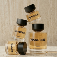 Flacon de parfum rond 30ml 50ml 100ml avec couvercle noir mat, conteneur vide pour parfum, impression de logo personnalisé, fournisseur OEM, marque privée