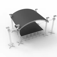 Système de treillis en aluminium doré personnalisé pour scène pliante, idéal pour les événements de mariage