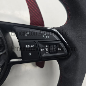 Volant de direction en fibre de carbone et Alcantara le plus populaire pour Audi B9 B8 C8 A4 A6 A7 R8 TT RS A8 Q7 - Product Image 5