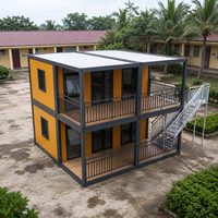 Dortoir modulaire à deux étages, logement préfabriqué pour travailleurs, maison conteneur pour chantier de construction