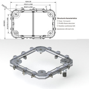 Systèmes <span class=keywords><strong>de</strong></span> rails à double anneau <span class=keywords><strong>de</strong></span> guidage intérieur et extérieur ovales <span class=keywords><strong>de</strong></span> 44mm <span class=keywords><strong>de</strong></span> large pour les lignes d'assemblage <span class=keywords><strong>de</strong></span> batteries au lithium - Product Image 3