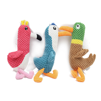Jouets mignons pour animaux de compagnie, jouets en forme d'animaux, jouets à mâcher couineurs pour chiens en forme de flocons de maïs et de flamants roses