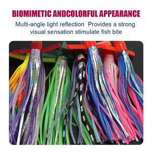 Leurre de pêche Tolure en forme de pieuvre en plastique souple coloré, 7 pouces, 9 pouces, jig de calmar souple, leurre de traîne, pêche en eau salée, pêche en surface - Product Image 3