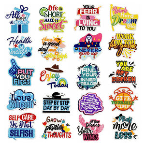 Frases de Energía Positiva, Visualización de Texto, Creatividad, Bordado, Parches Termoadhesivos con Frases - Product Image 1