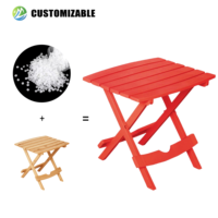 Table pliante commerciale en HDPE pour l'extérieur, écologique et résistante à la décoloration, résistante aux UV, imperméable pour les hôtels, les salles de sport et les restaurants en bord de mer
