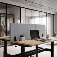 Panneau de séparation de bureau en feutre PET écologique, découpé en V, DIY, 1000*400*15MM, absorbant le son et offrant une intimité