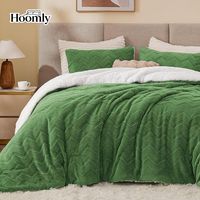 Hoomly Penjualan Terlaris 100% Poliester Lembut Jacquard Sherpa Fleece Quilted Tekstil Rumah untuk Musim Dingin Penggunaan Rumah yang Nyaman
