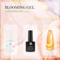 OEM 2023 15ML Gel à ongles Soak Off Effet Fleur Transparent, Vernis Gel Blooming avec Effet Graffiti, Marbre, Fleur et Encre Aquarelle