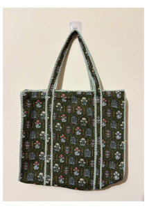 Bolsa de Mano Acolchada 100% Algodón, Personalizada con Estampado Floral, Juego de 3 Bolsas, Bolsa de Mercado, Bolsa de Hombro, Precio al por Mayor - Product Image 3