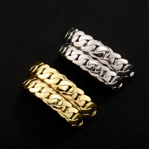 Vendita calda in vero oro placcato bretelle lucide a forma di catena cubana con personalità denti d'oro accessori Rap esagerati - Product Image 3