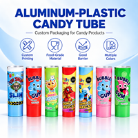 Tube d'emballage alimentaire imprimé couleur personnalisé pour confiture, motif lumineux, promotion de marque