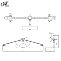 Support de bureau de support de moniteur triple de conception modulaire de ventes d'usine avec les bras réglables de support