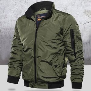 New Fashion <strong>Men</strong> Autumn Winter Lapel Stand Collar Solid Zipper Outdoor Plus Size Thicken Casual Tops Coat <strong>Flying</strong> <strong>Jacket</strong> - Product Image 4