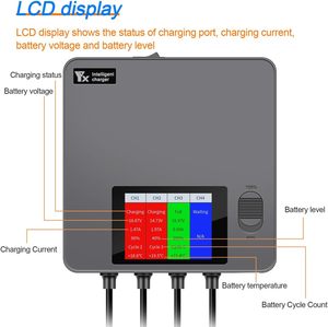 Chargeur de batterie multiple pour DJI <span class=keywords><strong>Mavic</strong></span> <span class=keywords><strong>Air</strong></span> 3, hub de charge de batterie avec écran LCD pour batteries DJI <span class=keywords><strong>Air</strong></span> 3 et télécommande - Product Image 3