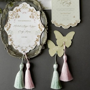 Vanilla Printing Custom Printed Offset Printed 3D <b>Embossed</b> Cotton Paper Invitation <b>Cards</b> Premium Raised <b>Embossing</b> Hot Stamped - Product Image 3