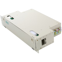 Panel Patch serat ODF pasang rak 2U 24-Port | FC Mode tunggal, terpasang dengan ekor babi & adaptor