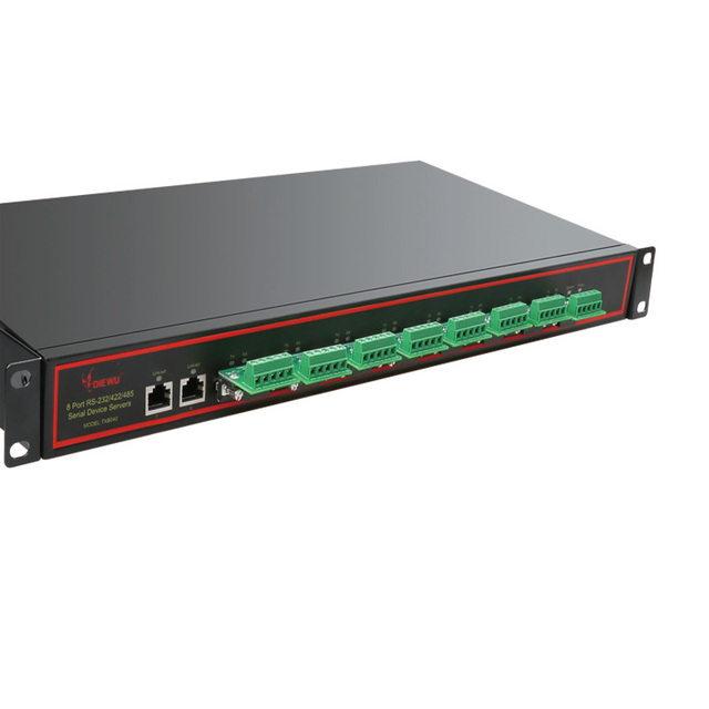 Ethernet to 8 Port RS232 RS485 Converter Industrial Multiple Serial Device Server