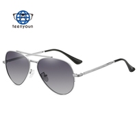 Lunettes de soleil carrées Teenyoun en alliage vintage pour hommes, lunettes de soleil polarisées en métal à double faisceau, nouvelle collection 2023