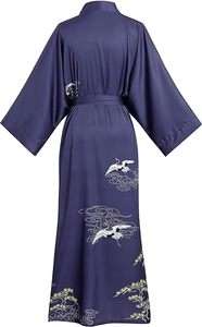 Venta al por mayor largo suave ligero <span class=keywords><strong>sedoso</strong></span> Kimonos Batas para las mujeres de lujo japonés Floral mujer Kimono Robe - Product Image 2