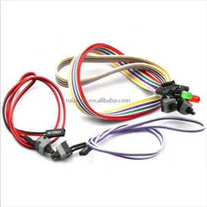 Original Chassis switch cable Computer switch restart cable POWER button with LED RESET button