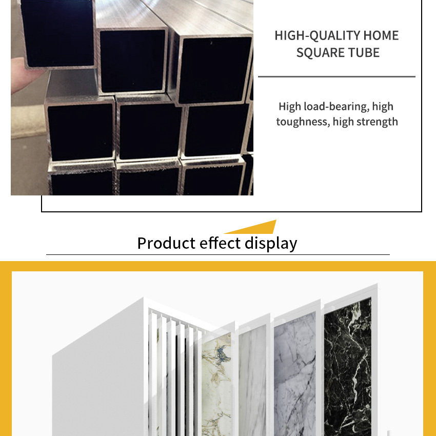 Tsianfan New Arrival Tile Sliding Rotating Frame Rack Display Stand for Showroom Granite Panel Marble Cabinet Sintered Stone