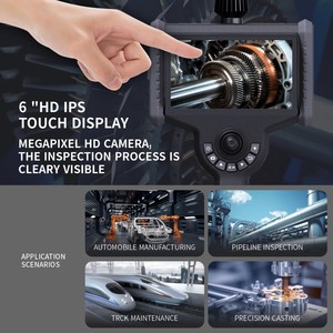 Boroscopio Industrial USA con Pantalla Táctil de 6 Pulgadas, 1080P, IP67, LED, Articulación de 360°, Videoscopio Industrial, Endoscopio, Cámara de Inspección - Product Image 4