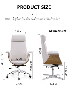 Fauteuil <span class=keywords><strong>de</strong></span> <span class=keywords><strong>Bureau</strong></span> <span class=keywords><strong>de</strong></span> Luxe pour la Maison; <span class=keywords><strong>Chaise</strong></span> Pivotante Inclinable en Cuir, Fauteuil <span class=keywords><strong>de</strong></span> <span class=keywords><strong>Bureau</strong></span> Ergonomique pour Patron - Product Image 3
