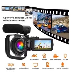 Caméra de vlogging 4K 56MP, caméscope Ultra HD pour TikTok YouTube, vision nocturne numérique IR, WiFi avec microphone - Product Image 3