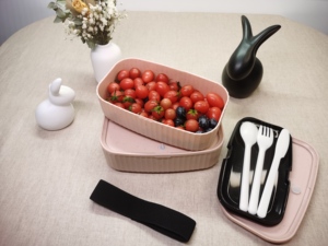 Contenitore per Pranzo Multifunzionale Ecologico e Salutare, Adatto al Microonde, Design Personalizzato con Foglia di <span class=keywords><strong>Banana</strong></span>, Capacità 1-3L - Product Image 1