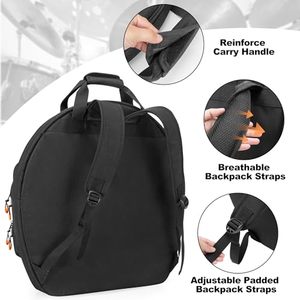 Échantillon gratuit Sac pour tambour muet de 12 pouces Sac à dos étanche pour tambour muet Sac à bandoulière Ensemble de tambours muets de 12 pouces Transport Stockage à long terme - Product Image 4