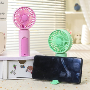 Portable Handheld <b>Fan</b> With Hidden Phone <b>Stand</b> Rechargeable Battery 2W DC Motor For Desk And Outdoor Use - Product Image 5