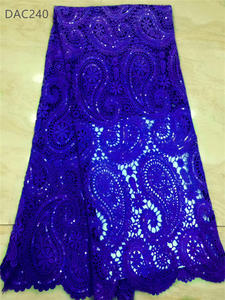 파티 아소 에비 원피스 소재에 대한 스팽글 자수 패브릭과 Guipure 레이스 패브릭 코드 레이스 - Product Image 4