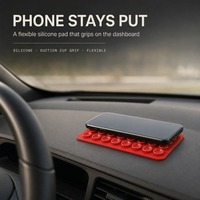 Auto-Armaturenbrett-Handyhalterung Silikon-Saugnapf-Pad Flexibler Griffmatte für Mobiltelefone
