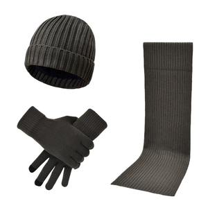 Fitspi vente en gros automne hiver usine vente directe hommes femmes tricoté épaissi chaud laine chapeau écharpe gants bonnets - Product Image 3