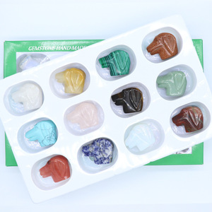 <span class=keywords><strong>Precio</strong></span> barato de la talla de piedra 40*34mm curación cristales piedras cabeza de perro estatuas de <span class=keywords><strong>precio</strong></span> barato esculturas - Product Image 3