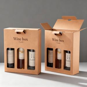 Caja de Vino de Papel Kraft para Botellas de Whisky, Diseño de Impresión Digital con Logotipo Personalizado al por Mayor - Product Image 4