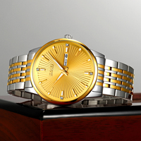 Reloj de Pulsera para Hombre con Caja de Aleación Resistente, Correa de Acero Inoxidable Pulido, Esfera de Fácil Lectura, Función de Fecha, Resistente al Agua hasta 30 m, Cuarzo Preciso