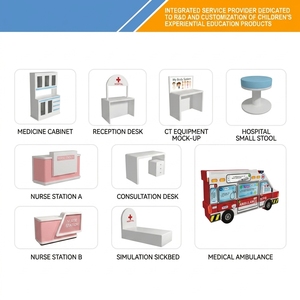 Aire de jeux intérieure en bois pour enfants, thème centre médical, pour jeu de rôle de docteur et infirmière, usage commercial - Product Image 3