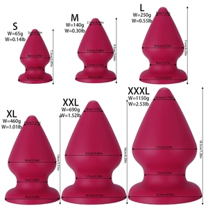 シリコン製超大型アナルプラグ 男女兼用 ソフト無臭弾性拡張器 大人のおもちゃ - Product Image 4