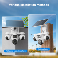 OEM/ODM Four Lens Four Views Smart Solar Security Camera with CMOS Sensor AI Auto Tracking Colorful Night Vision & Cloud Storage